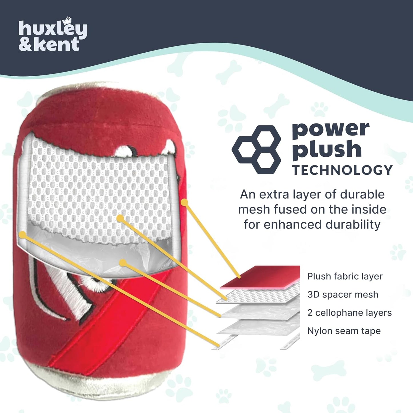 for Dogs - Barker'S Mark (Large) - Yappy Hour Power Plush Funny Dog Toy with Squeaker - Fun, Durable, and Safe - H&K Squeaky