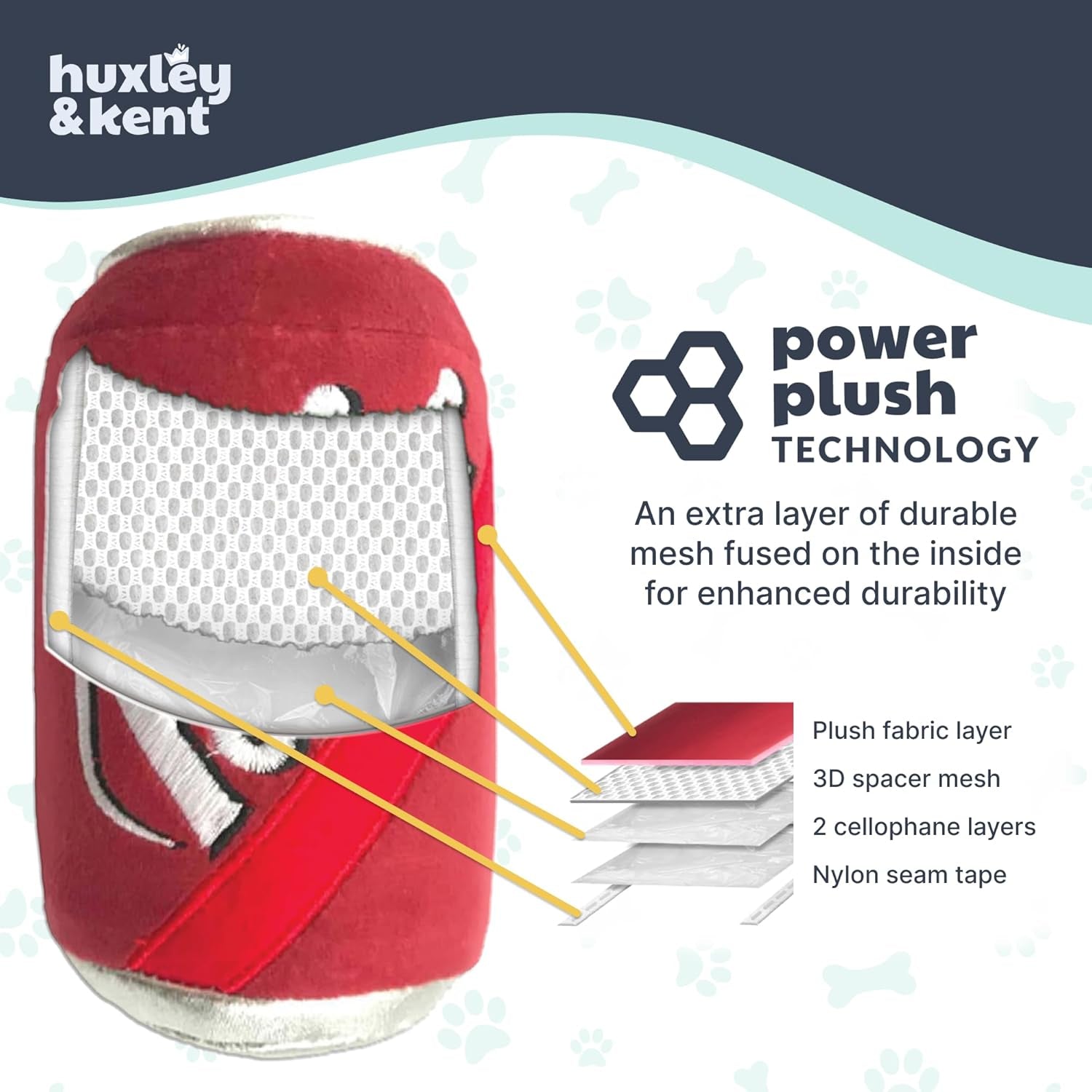 for Dogs - Barker'S Mark (Large) - Yappy Hour Power Plush Funny Dog Toy with Squeaker - Fun, Durable, and Safe - H&K Squeaky