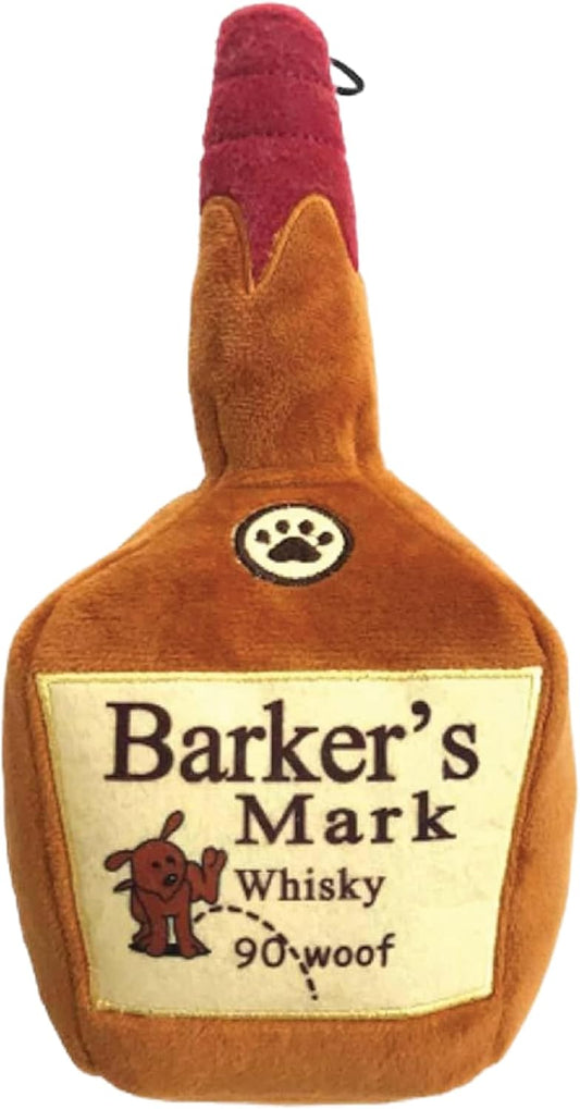 for Dogs - Barker'S Mark (Large) - Yappy Hour Power Plush Funny Dog Toy with Squeaker - Fun, Durable, and Safe - H&K Squeaky